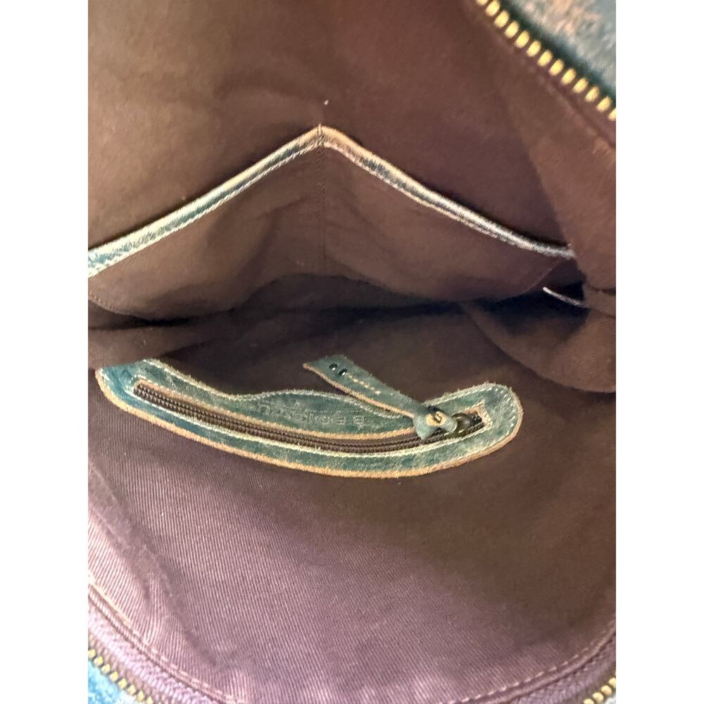 Bed Stu Howie Leather Backpack Distressed Green Laptop Travel Bag Handmade - Picture 10 of 12